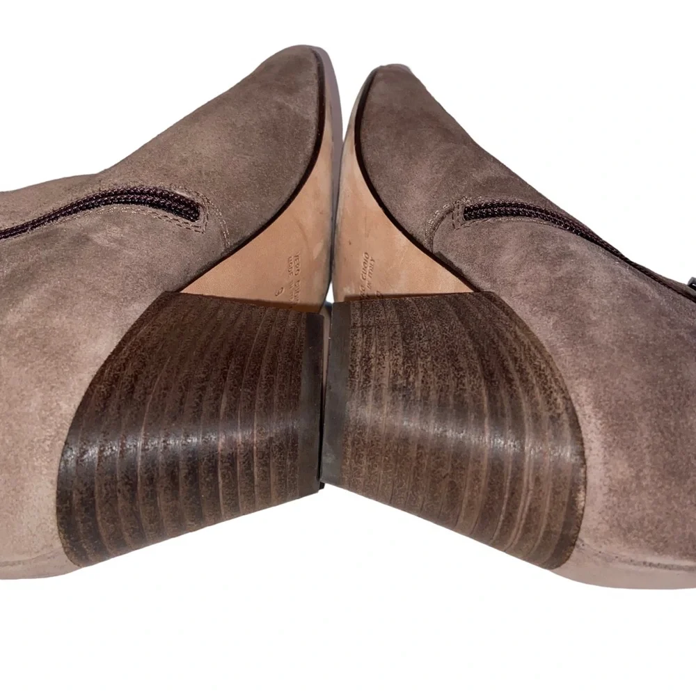 Aquatalia By Marvin K Ankle Boot Womens 9 Zip Leather Suede Heels Fall Winter
